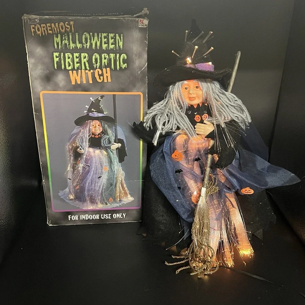 Vintage Foremost Halloween Fiber Optic Witch Decoration‎ 14